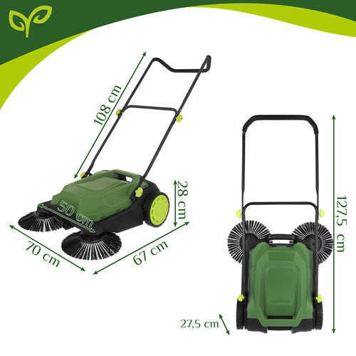 Fejemaskine 68 cm til fliser & terrasse  – 24L Opsamler