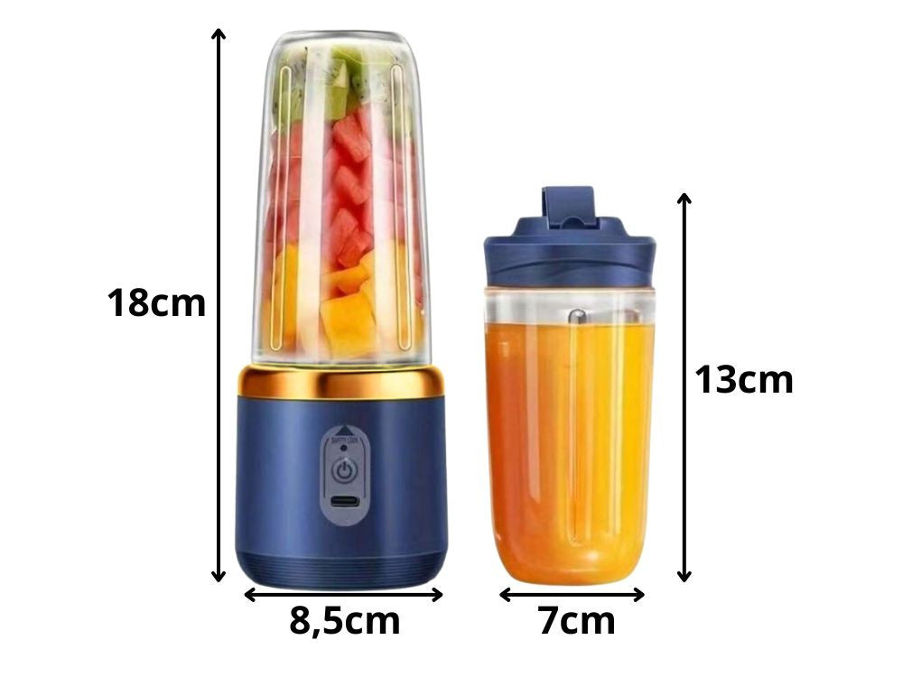 Trådløs Smoothie Blender med 2 x 400 ml Kopper – Genopladelig USB Blender