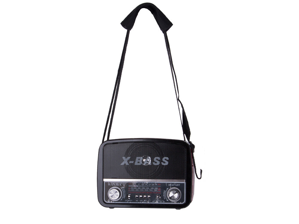 Retro Radio, bærbar med FM/AM/SW, MP3 Afspiller & lommelygte – USB, AUX & Batteri