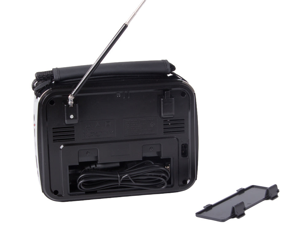 Retro Radio, bærbar med FM/AM/SW, MP3 Afspiller & lommelygte – USB, AUX & Batteri