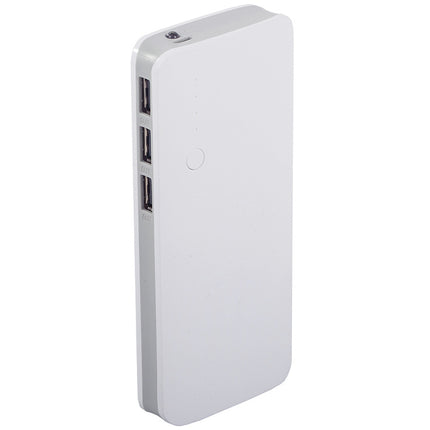 Powerbank 10.000mAh med 3x USB, hurtig opladning & LED lygte