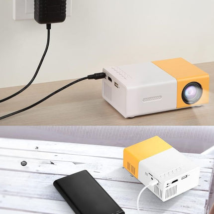 Bærbar mini projektor YG300 version 2025 – Full HD, HDMI & Fjernbetjening