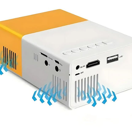 Bærbar mini projektor YG300 version 2025 – Full HD, HDMI & Fjernbetjening