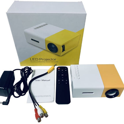 Bærbar mini projektor YG300 version 2025 – Full HD, HDMI & Fjernbetjening