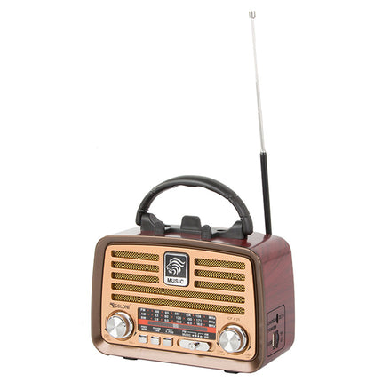 Bærbar Retro Radio med FM/AM, Bluetooth og USB Genopladning