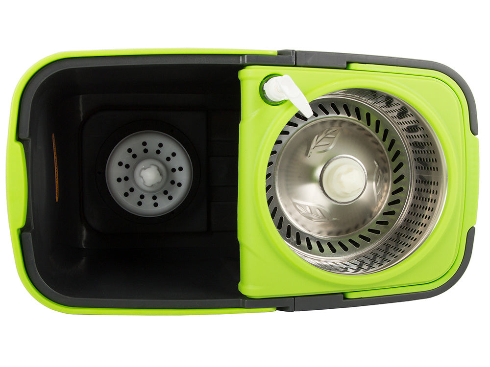Roterende Moppe med 360° Dispenserspand og 2 Mikroﬁberpuder