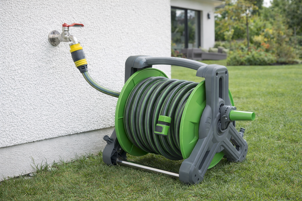 Haveslange 20 Meter med Slangeopruller – 4-Lags 1/2" Slange og Sprøjtepistol