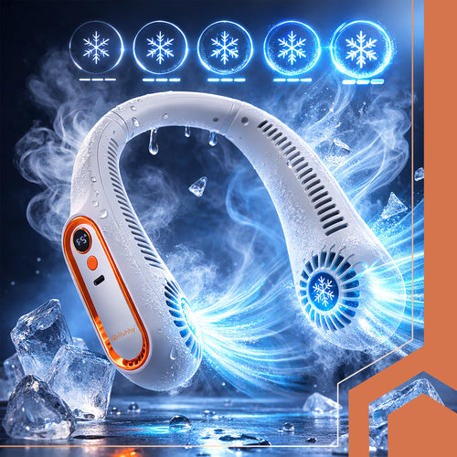 Ventilator til omkring ens hoved -  med LED Display