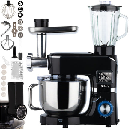 Køkkenmaskine med blender og opvarmet skål