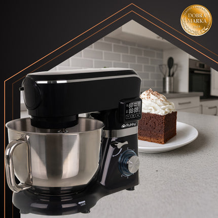 Køkkenmaskine med blender og opvarmet skål