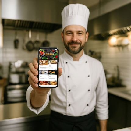 Køkkenmaskine med blender og opvarmet skål