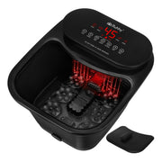 Fodspa med Varme og Hydromassage – 13L Fodmassagebad med Vandfaldseffekt 550W