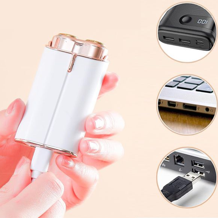 Kvindeshaver til Krop, Ben, Ansigt og Øjenbryn - USB Opladning