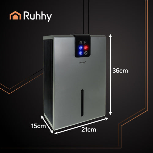 Luftaffugter med hygrostat og LED-lys – effektiv, stilren og støjsvag