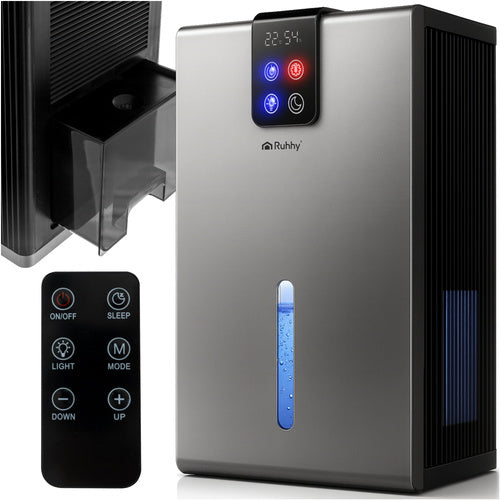 Luftaffugter med hygrostat og LED-lys – effektiv, stilren og støjsvag