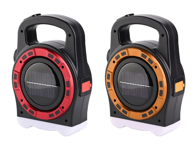 Soldriven uppladdningsbar LED-lykta med Powerbank
