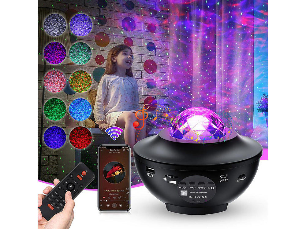Grundig LED stjerneprojektor inkl. fjernbetjening