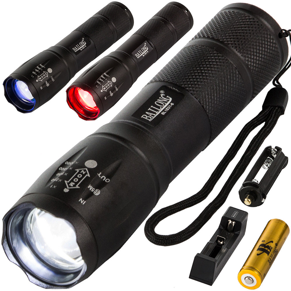 Krafitg LED Lommelygte med Zoom - Genopladelig