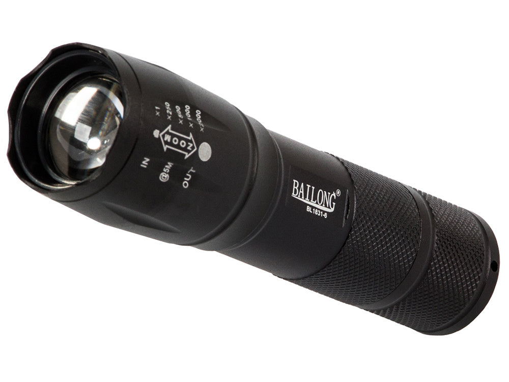 Krafitg LED Lommelygte med Zoom - Genopladelig