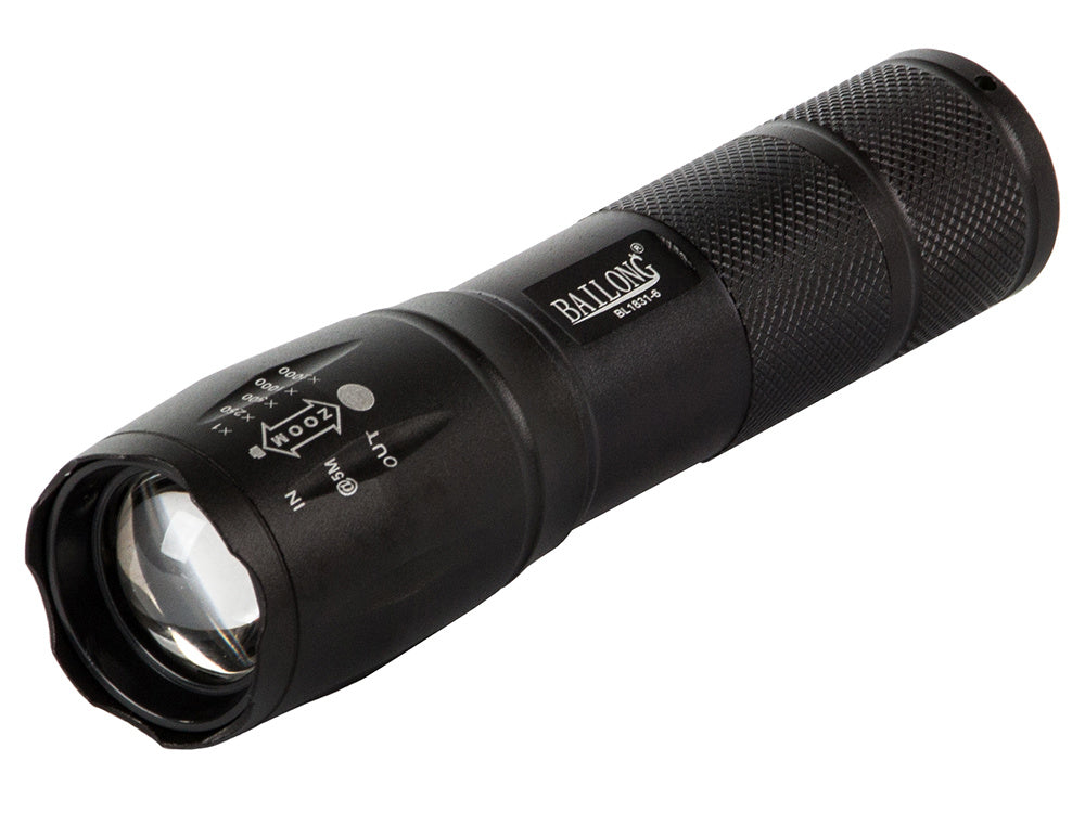 Krafitg LED Lommelygte med Zoom - Genopladelig