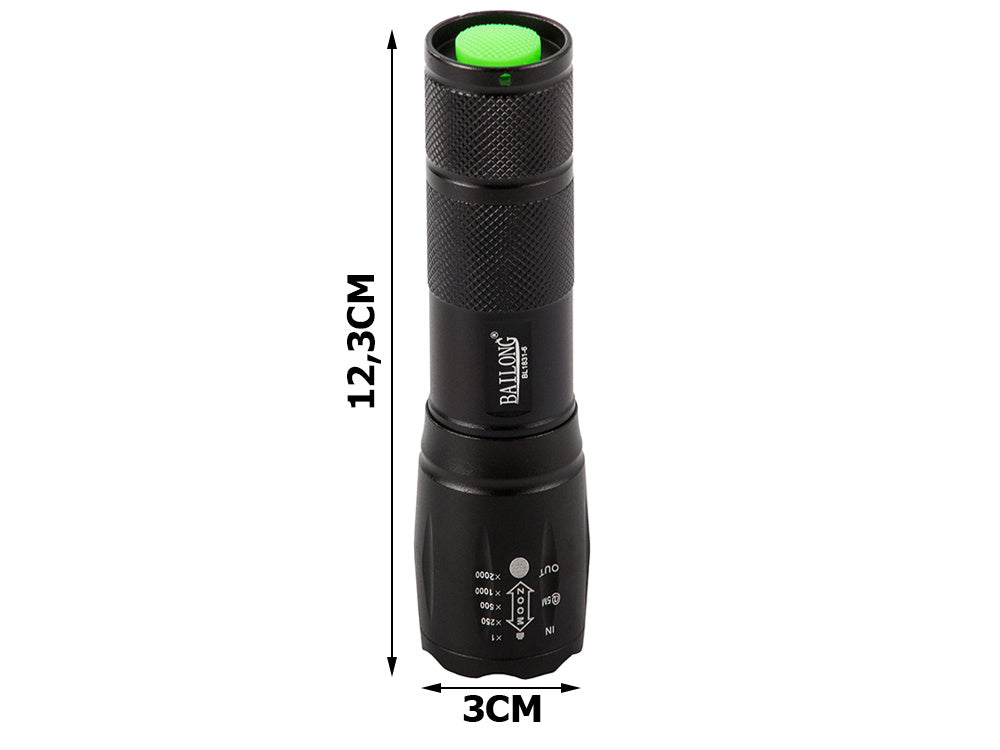 Krafitg LED Lommelygte med Zoom - Genopladelig