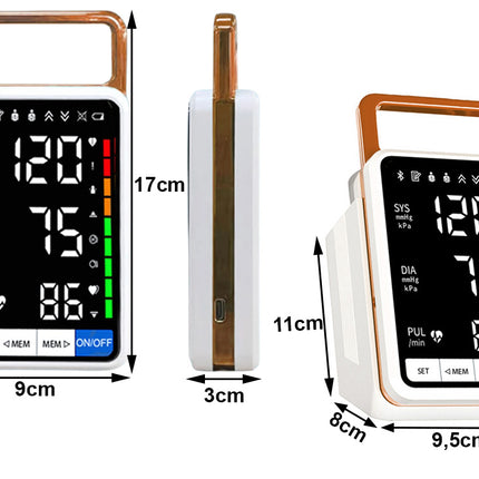 Blodtryksmåler til Overarmen – Brugervenlig med LCD-skærm og Genopladeligt Batteri