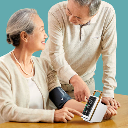 Blodtryksmåler til Overarmen – Brugervenlig med LCD-skærm og Genopladeligt Batteri