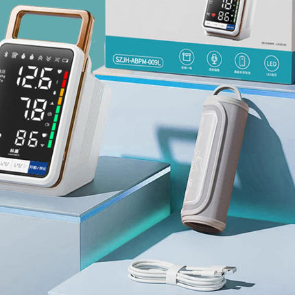 Blodtryksmåler til Overarmen – Brugervenlig med LCD-skærm og Genopladeligt Batteri