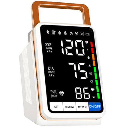 Blodtryksmåler til Overarmen – Brugervenlig med LCD-skærm og Genopladeligt Batteri