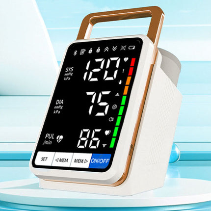 Blodtryksmåler til Overarmen – Brugervenlig med LCD-skærm og Genopladeligt Batteri