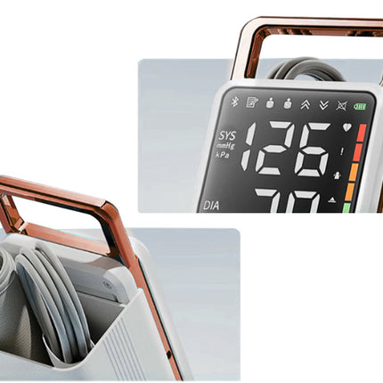 Blodtryksmåler til Overarmen – Brugervenlig med LCD-skærm og Genopladeligt Batteri