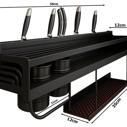 Køkkenreol + tørrestang og kroge – Retro design & stærk opbevaring
