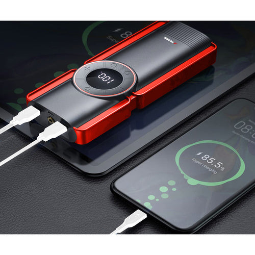 6-i-1 Power Bank, Jump Starter, Kompressor - 10.000 mAh til Bilen