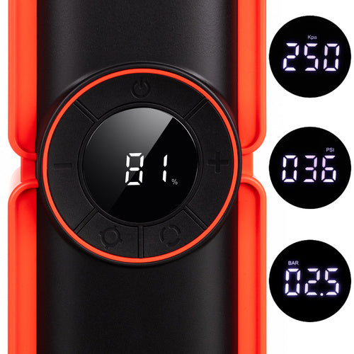 6-i-1 Power Bank, Jump Starter, Kompressor - 10.000 mAh til Bilen