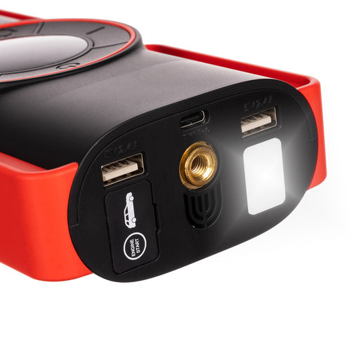 6-i-1 Power Bank, Jump Starter, Kompressor - 10.000 mAh til Bilen