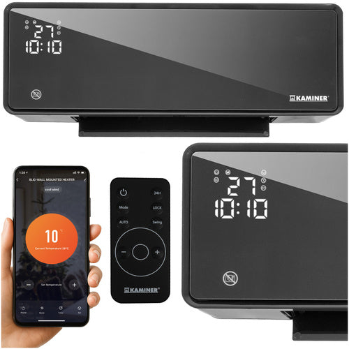 Varmeblæser 2000W med Wi-Fi & Fjernbetjening – Smart Væghængt Varmeblæser