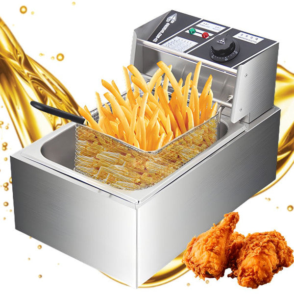 Elektrisk Frituregryde 6L 2500W – Justerbar Temperatur 60-200°C