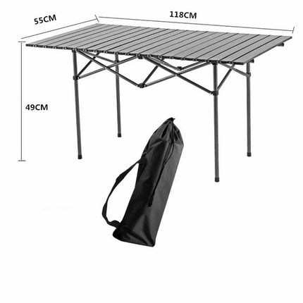 Campingbord, Sammenklappeligt, 3 størrelser, Sort