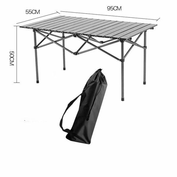 Campingbord, Sammenklappeligt, 3 størrelser, Sort