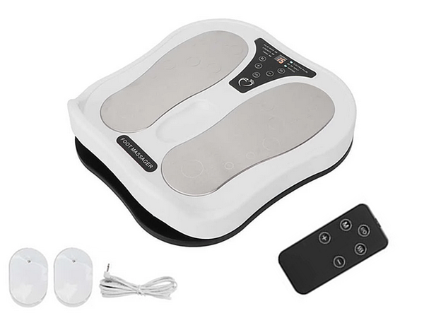 Elektrisk Fodmassager med Elektrostimulering, Varme & Fjernbetjening