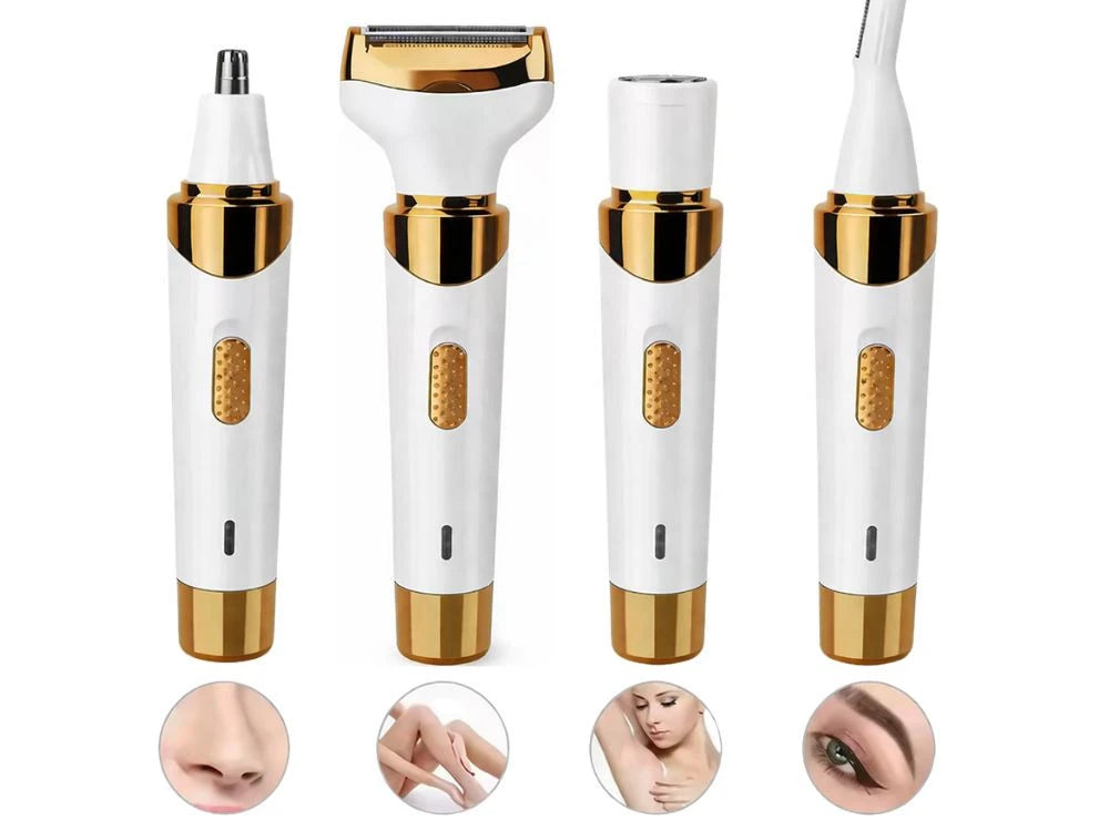 4-in-1 Epilator USB Rechargeable White
