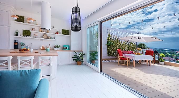Kraftig myg- og fluefælde fra Grundig med blå lys