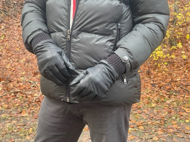 Luksuriøse Herre Læderhandsker 100% Ægte Læder – Elegant Varme til Dine Hænder!