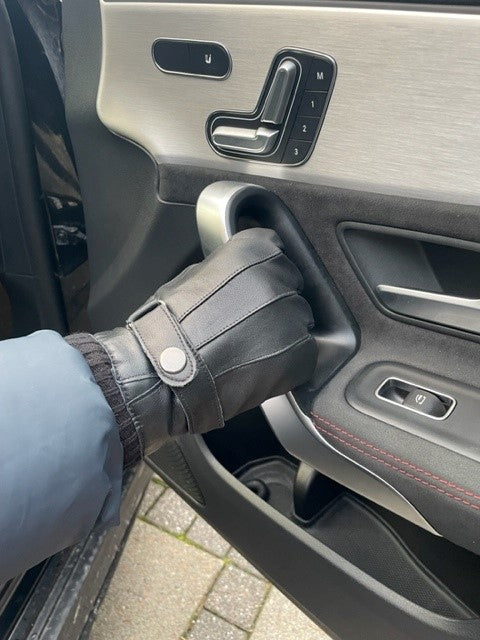 Luksuriøse Herre Læderhandsker 100% Ægte Læder – Elegant Varme til Dine Hænder!