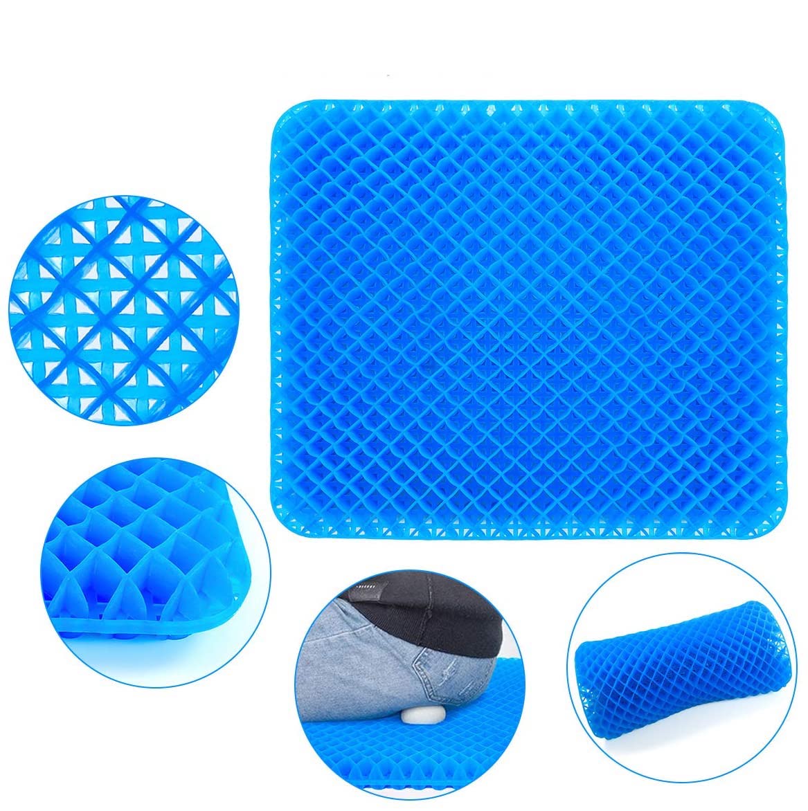 Ergonomisk Siddepude med Gel og Bikubestruktur – Øget Komfort Hele Dagen