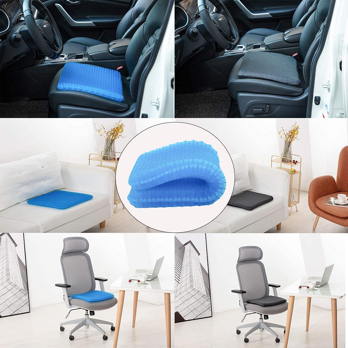 Ergonomisk Siddepude med Gel og Bikubestruktur – Øget Komfort Hele Dagen