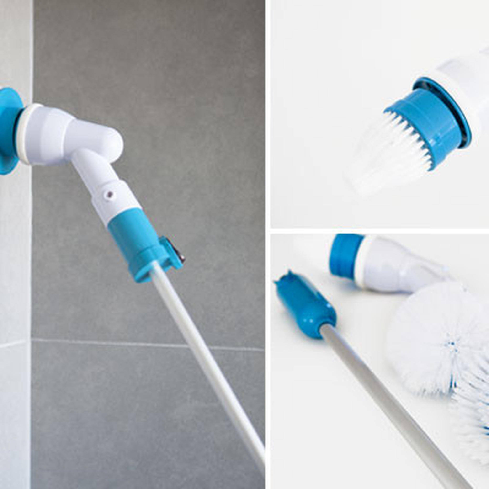 Trådløs Roterende Skrubbebørste med Forlængerarm – Effektiv Rengøring uden Besvær