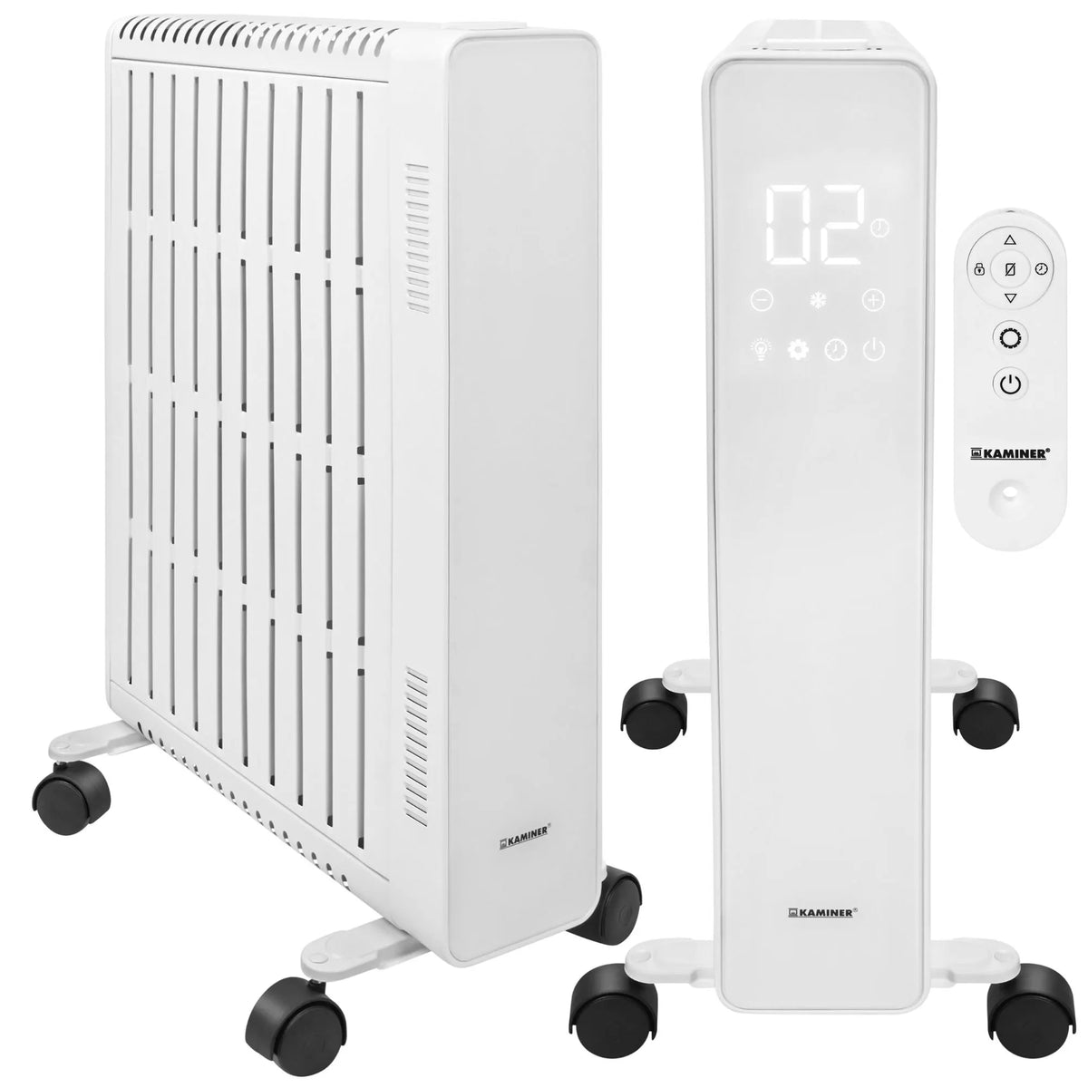 Kaminer Arvell Olieradiator sort eller hvid 2500W med WiFi & Termostat – 11 Ribber