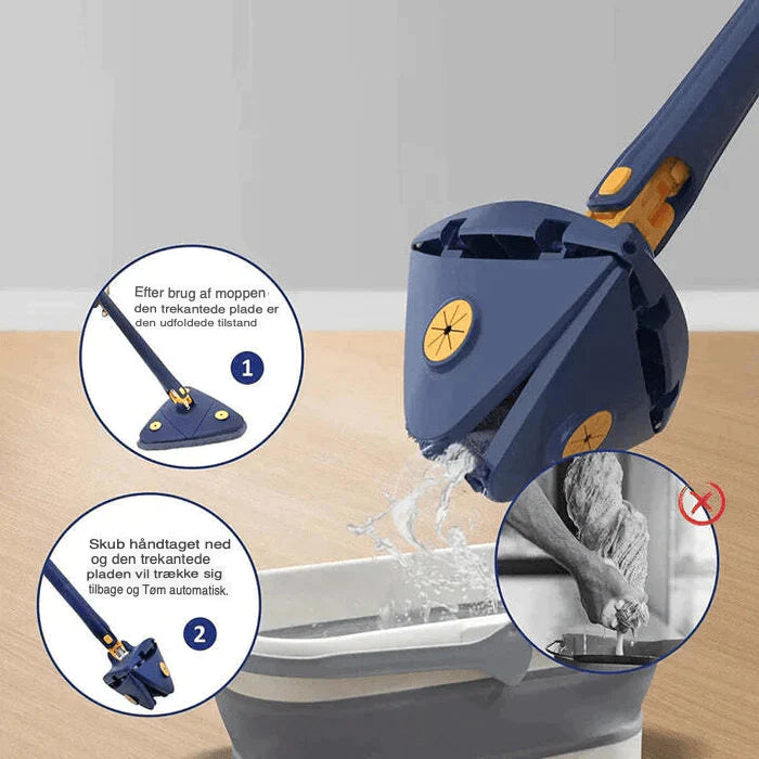 Revolutionerende 360° Roterende Moppe: Multifunktionel og Ergonomisk
