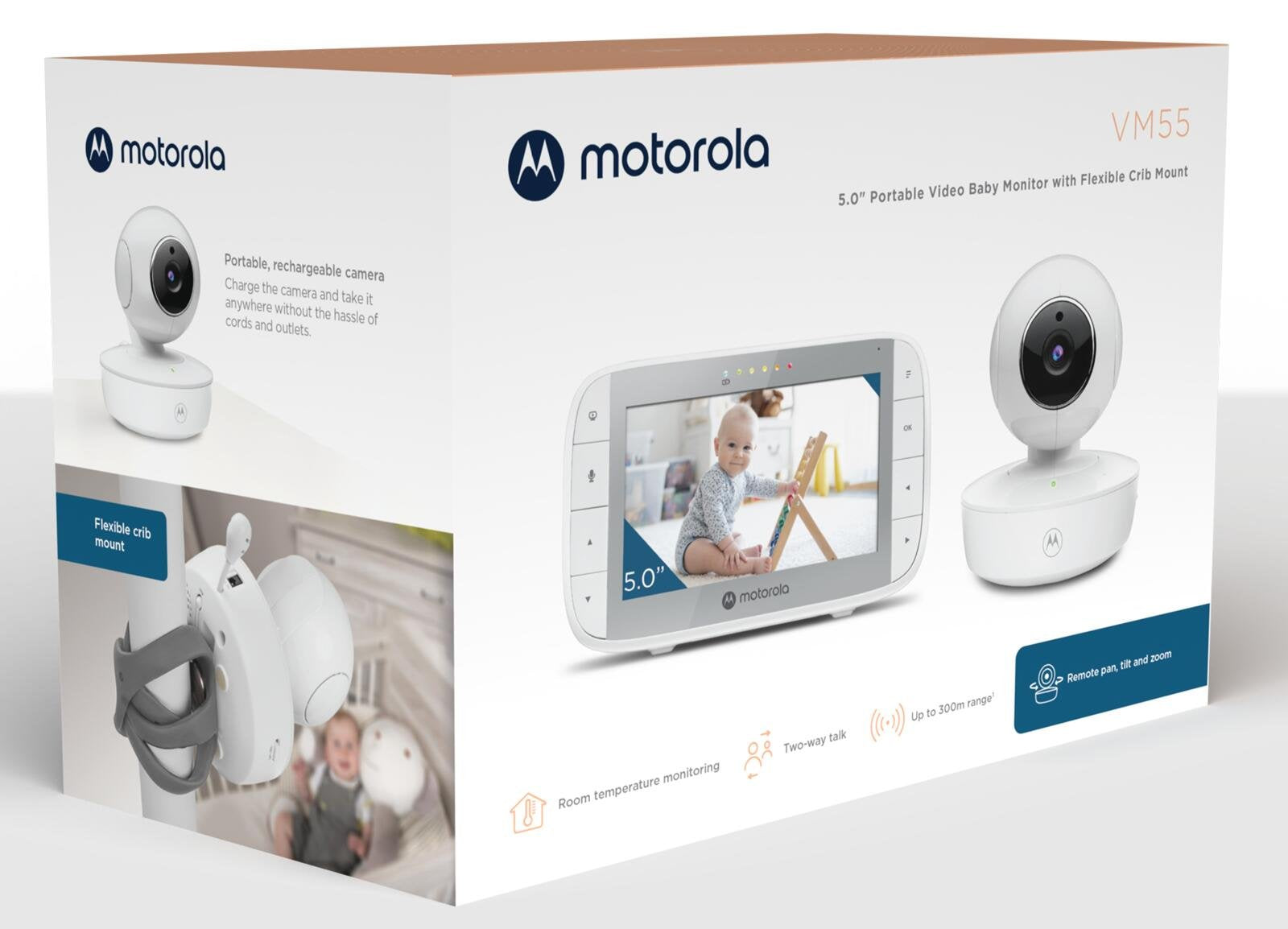 Motorola VM55 Video Babyalarm med Kamera og 5" Skærm